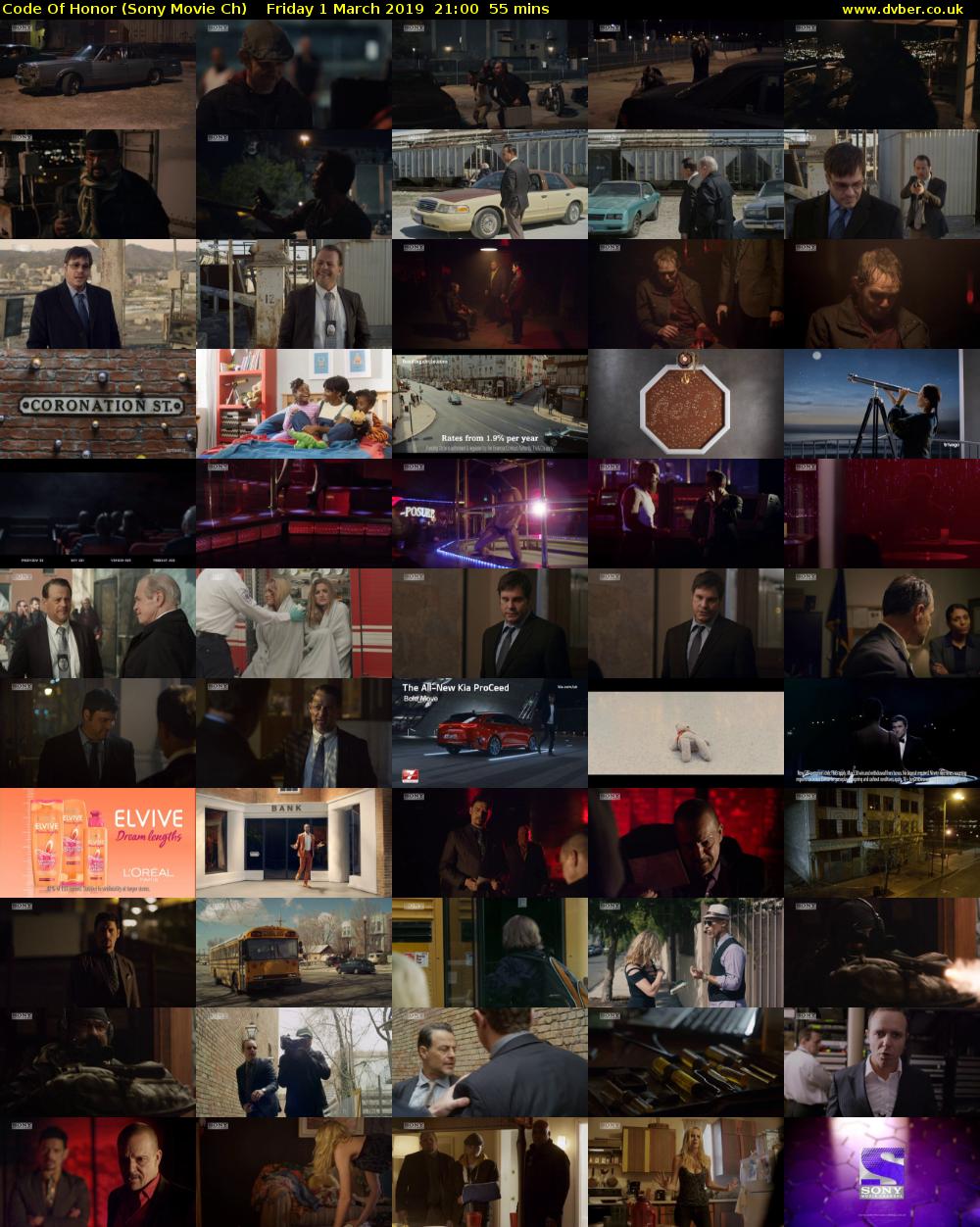 Code Of Honor (Sony Movie Ch) Friday 1 March 2019 21:00 - 21:55