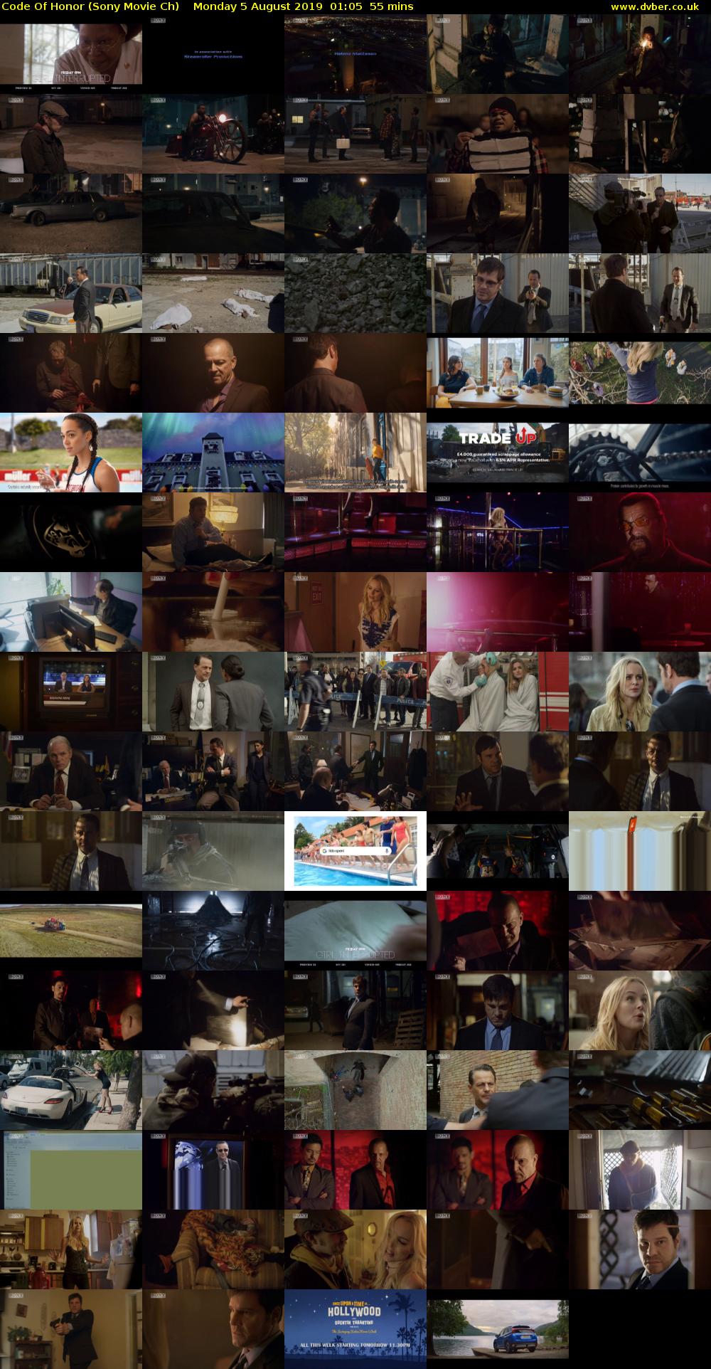 Code Of Honor (Sony Movie Ch) Monday 5 August 2019 01:05 - 02:00