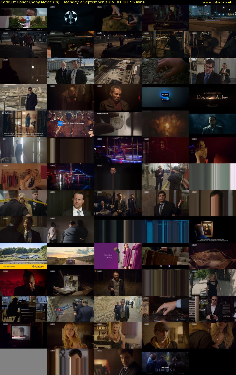 Code Of Honor (Sony Movie Ch) Monday 2 September 2019 01:30 - 02:25