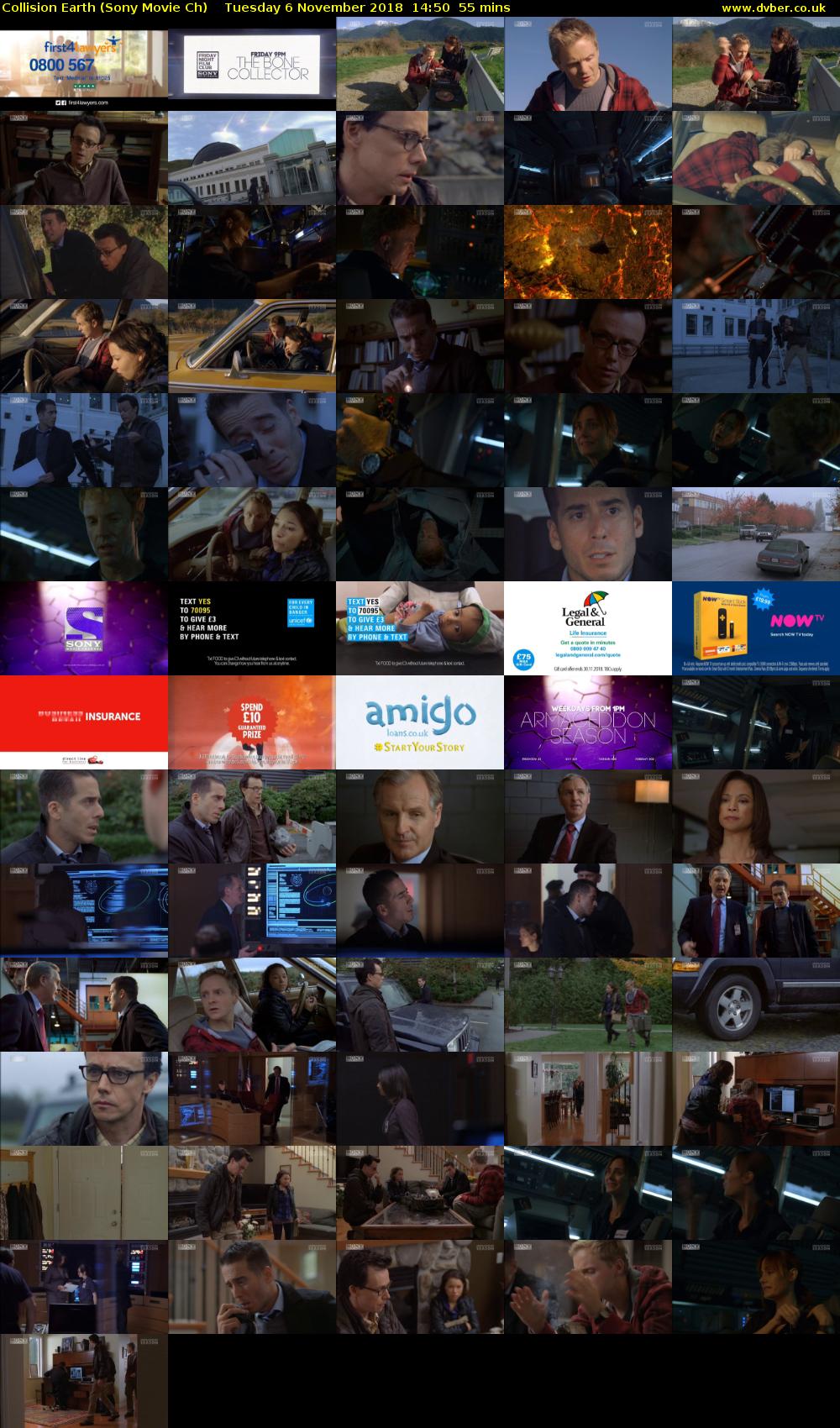 Collision Earth (Sony Movie Ch) Tuesday 6 November 2018 14:50 - 15:45