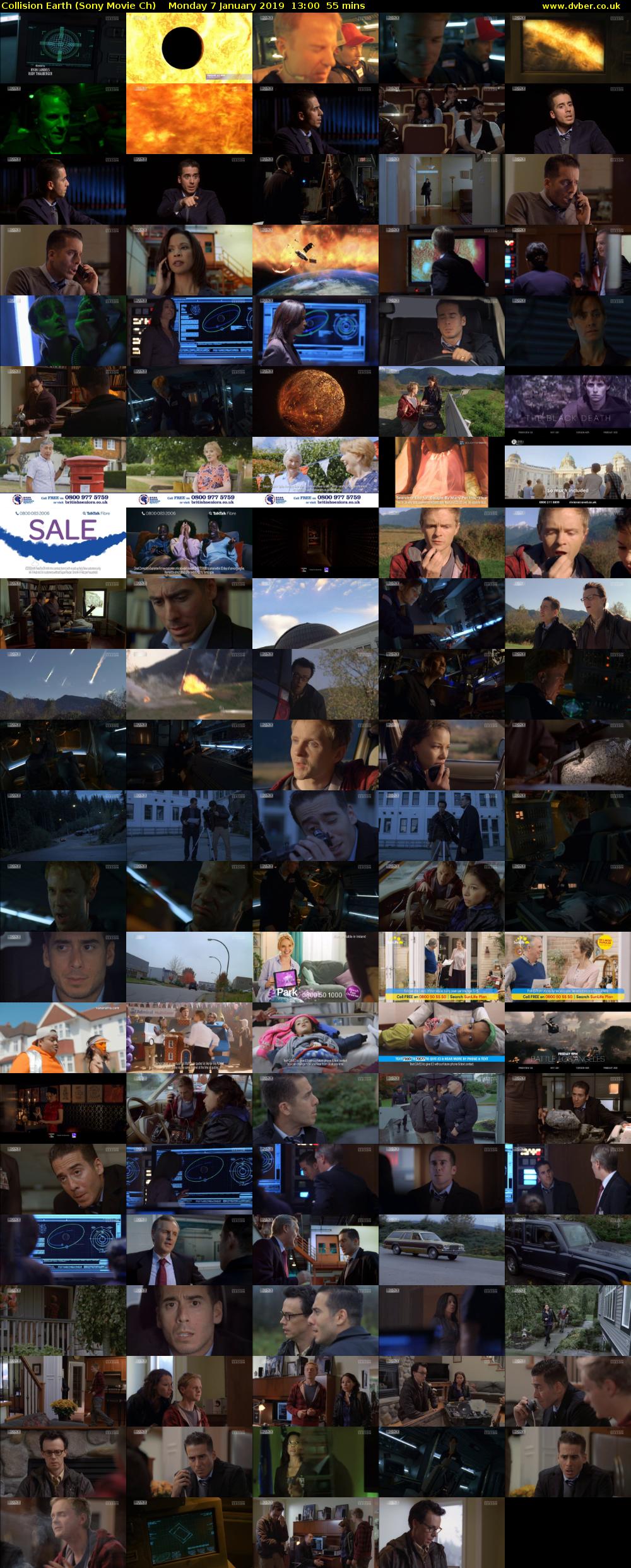 Collision Earth (Sony Movie Ch) Monday 7 January 2019 13:00 - 13:55