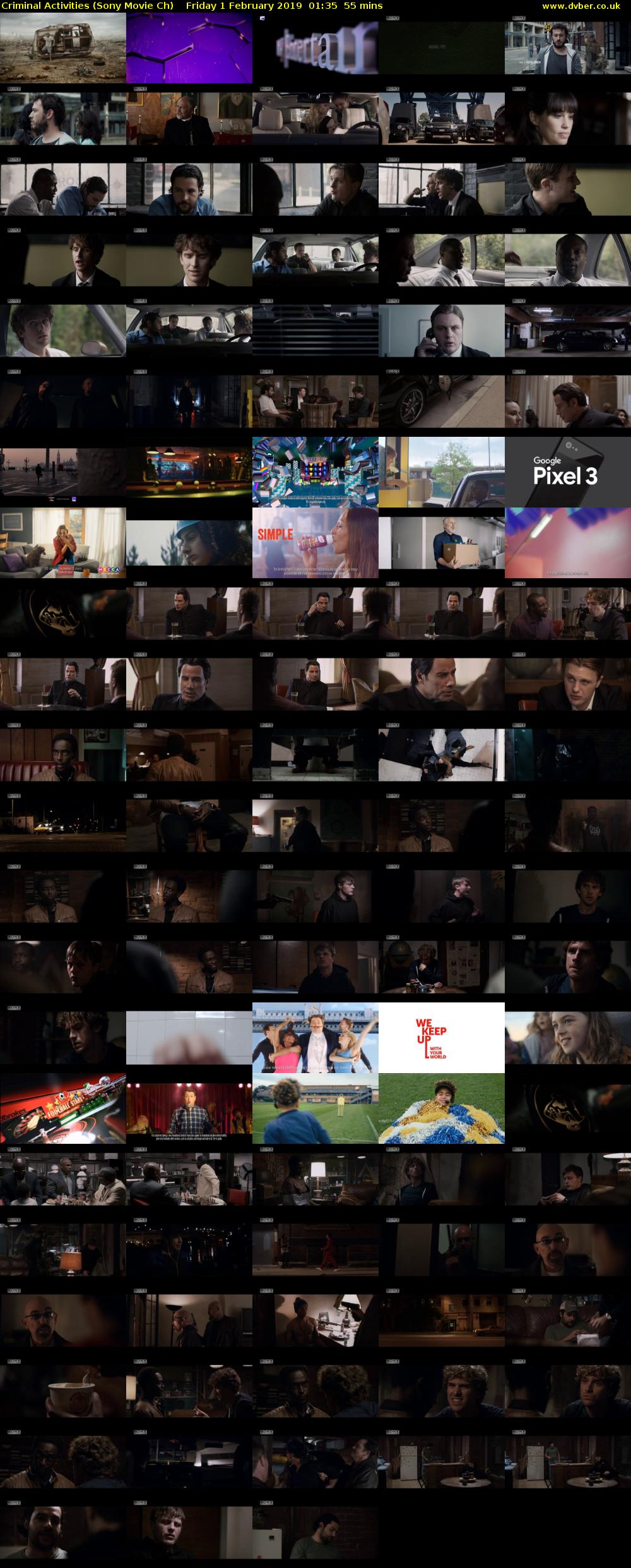 Criminal Activities (Sony Movie Ch) Friday 1 February 2019 01:35 - 02:30