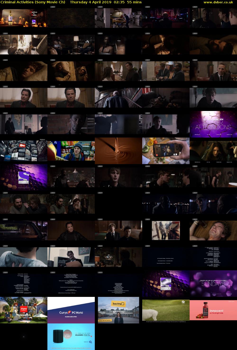 Criminal Activities (Sony Movie Ch) Thursday 4 April 2019 02:35 - 03:30