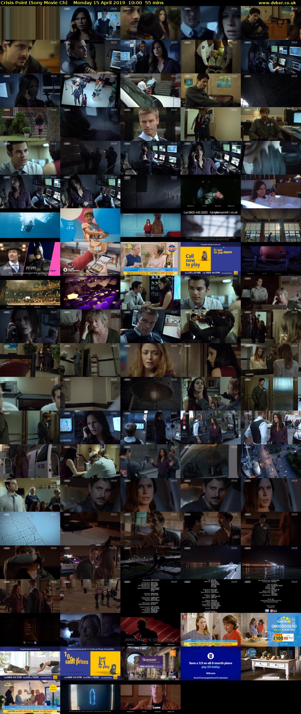 Crisis Point (Sony Movie Ch) Monday 15 April 2019 10:00 - 10:55