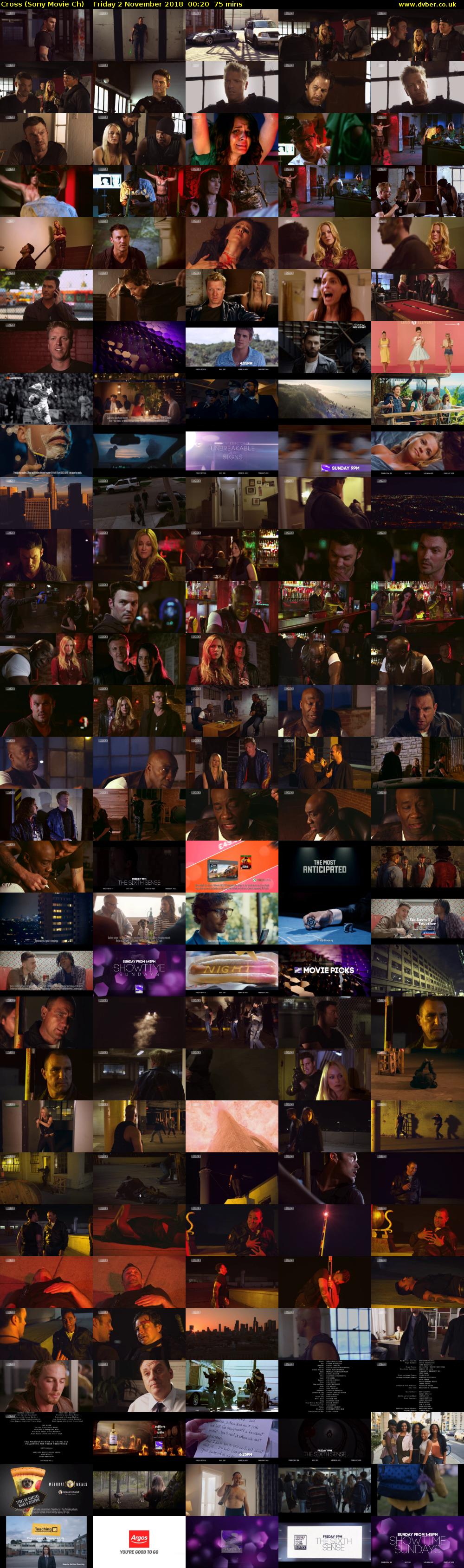 Cross (Sony Movie Ch) Friday 2 November 2018 00:20 - 01:35