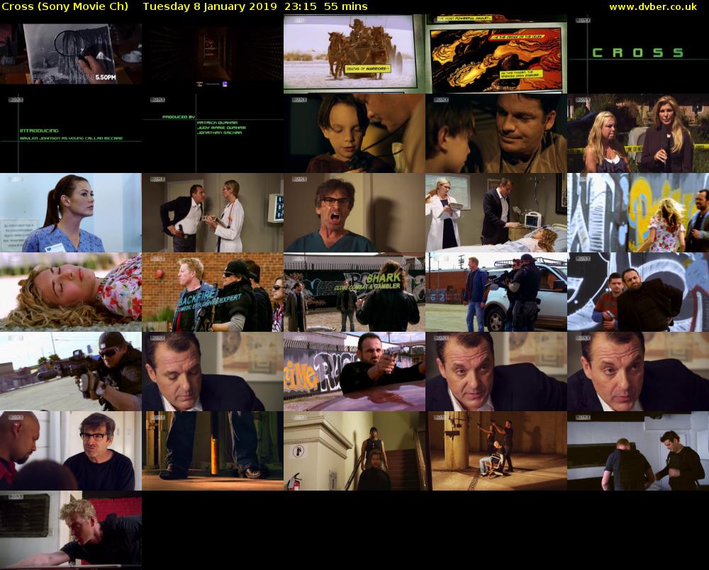 Cross (Sony Movie Ch) Tuesday 8 January 2019 23:15 - 00:10