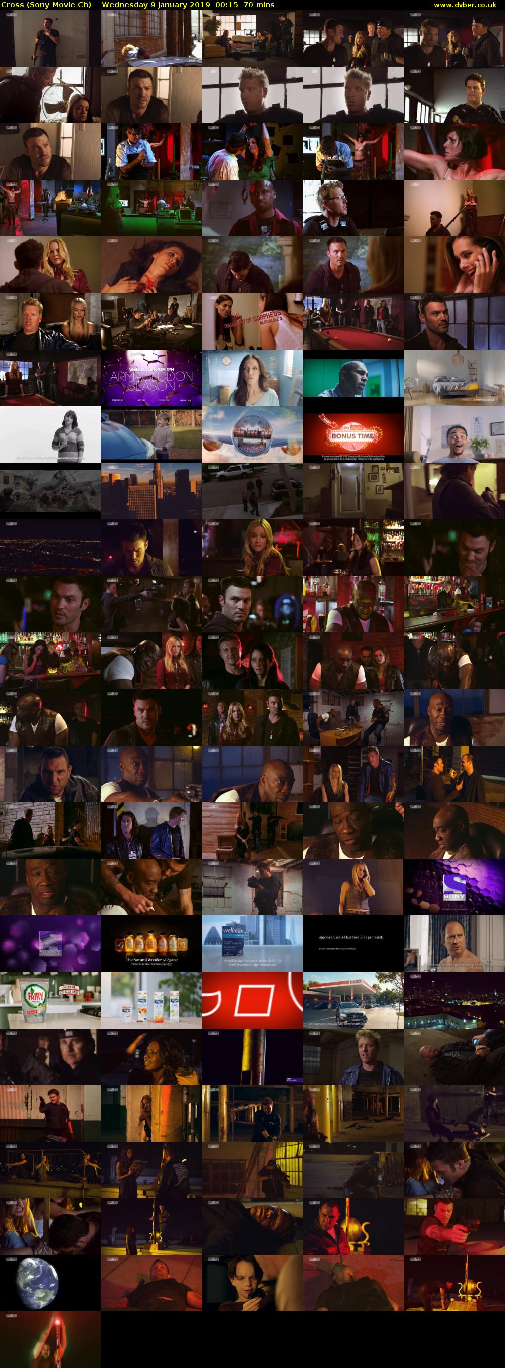 Cross (Sony Movie Ch) Wednesday 9 January 2019 00:15 - 01:25