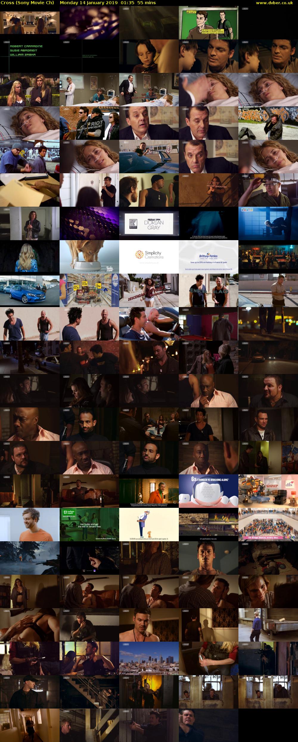 Cross (Sony Movie Ch) Monday 14 January 2019 01:35 - 02:30