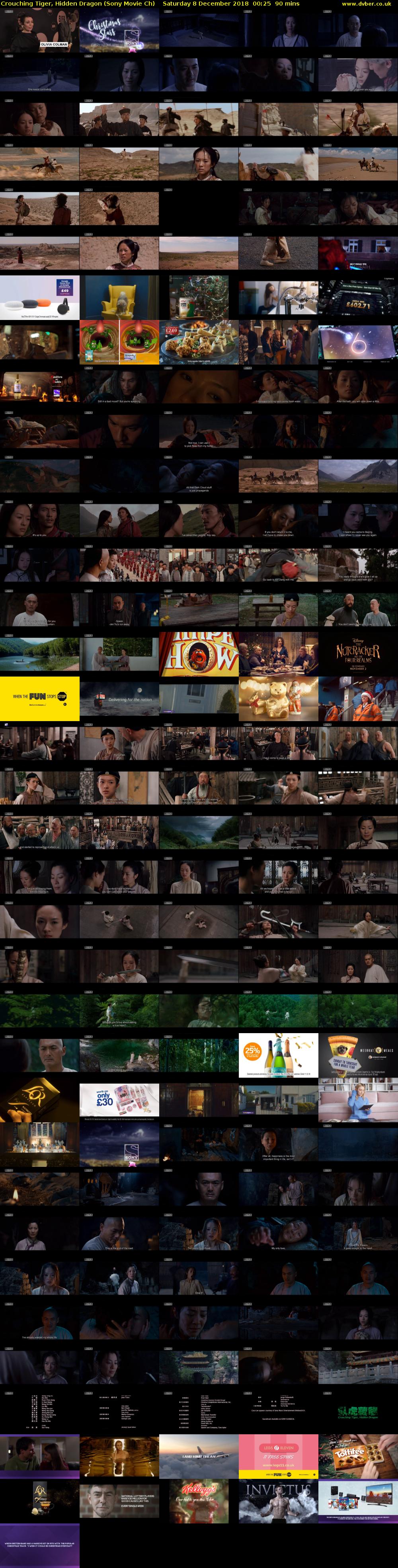 Crouching Tiger, Hidden Dragon (Sony Movie Ch) Saturday 8 December 2018 00:25 - 01:55