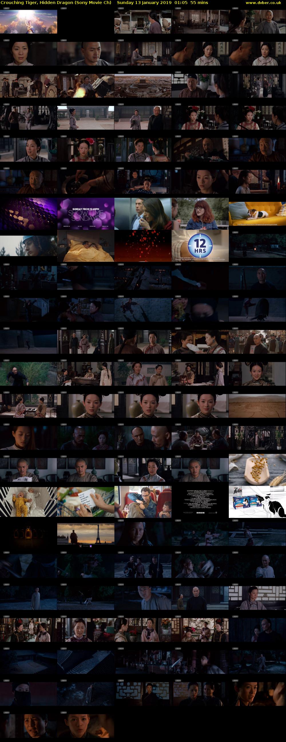 Crouching Tiger, Hidden Dragon (Sony Movie Ch) Sunday 13 January 2019 01:05 - 02:00