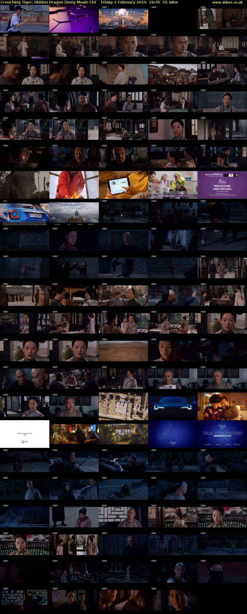 Crouching Tiger, Hidden Dragon (Sony Movie Ch) Friday 1 February 2019 16:45 - 17:40