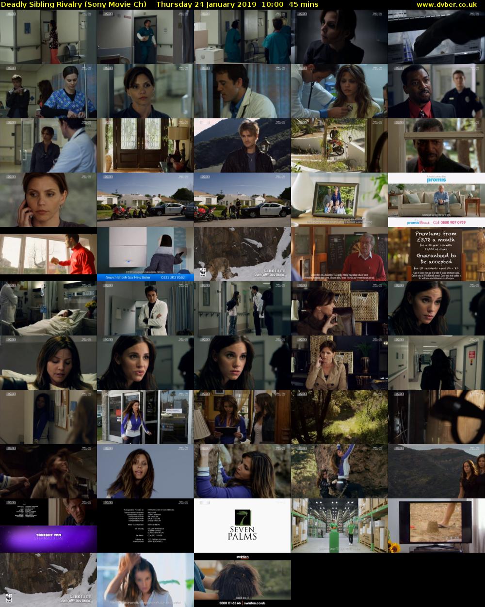 Deadly Sibling Rivalry (Sony Movie Ch) Thursday 24 January 2019 10:00 - 10:45