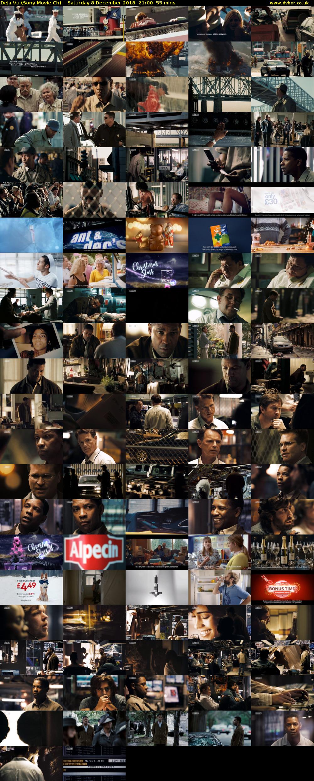 Deja Vu (Sony Movie Ch) Saturday 8 December 2018 21:00 - 21:55