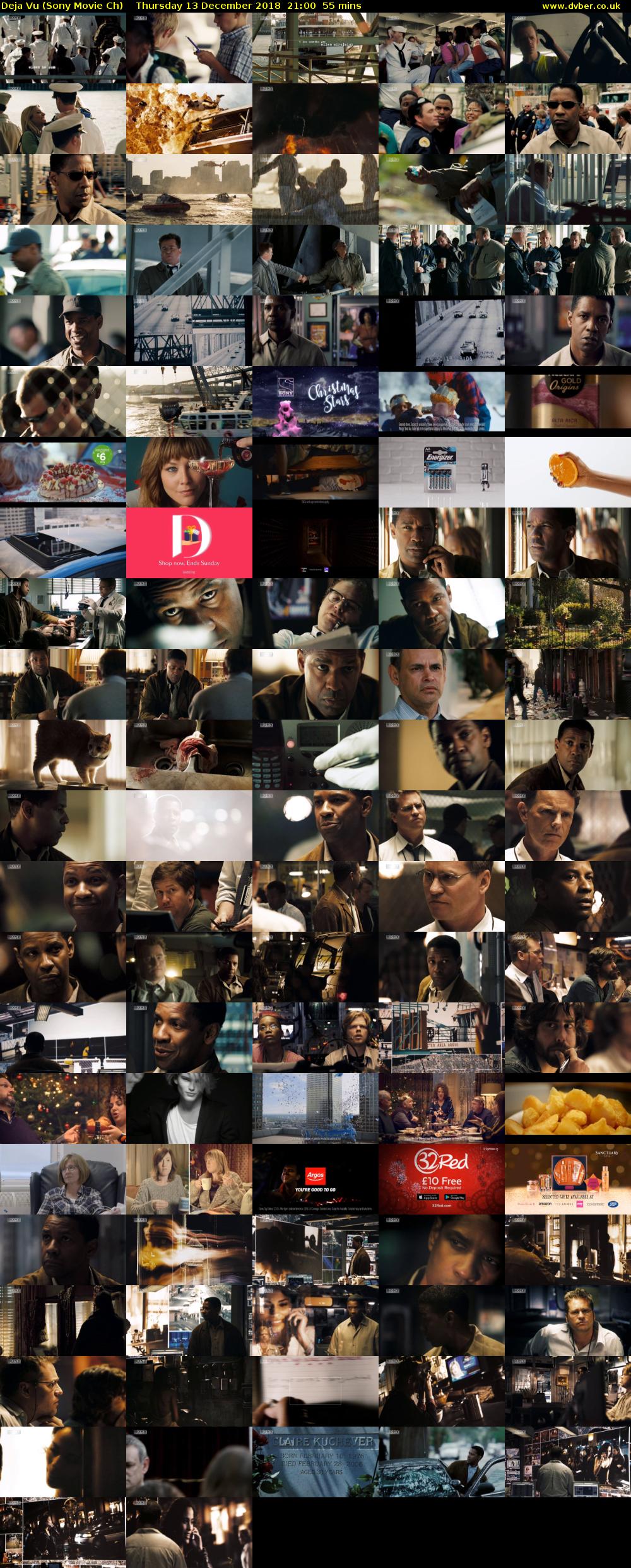 Deja Vu (Sony Movie Ch) Thursday 13 December 2018 21:00 - 21:55