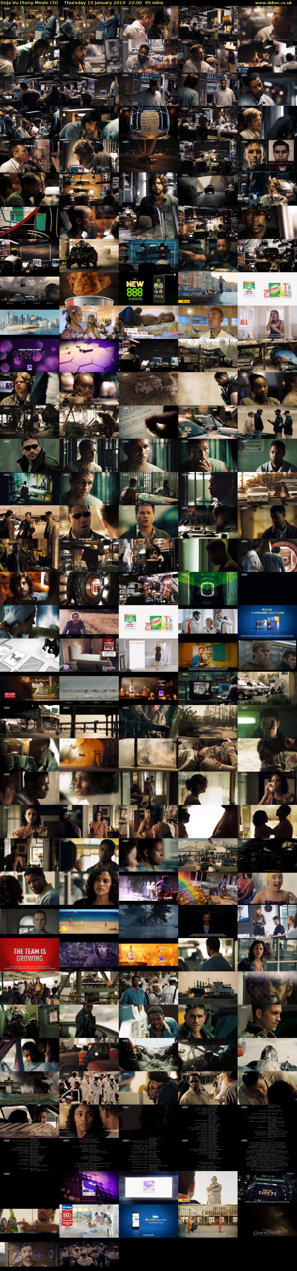 Deja Vu (Sony Movie Ch) Thursday 10 January 2019 22:00 - 23:35