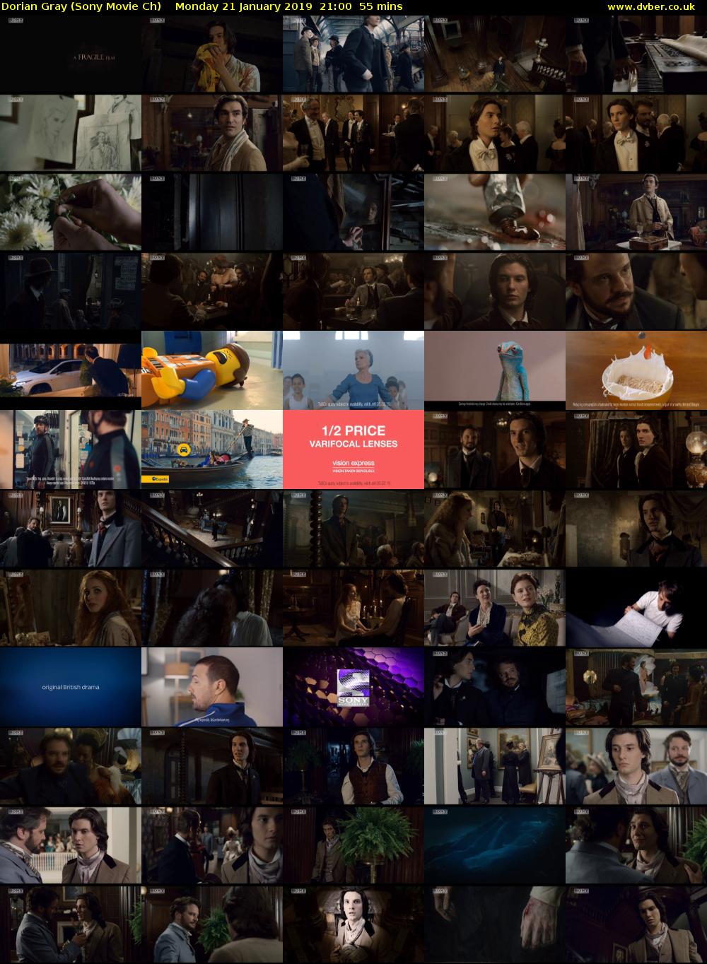 Dorian Gray (Sony Movie Ch) Monday 21 January 2019 21:00 - 21:55