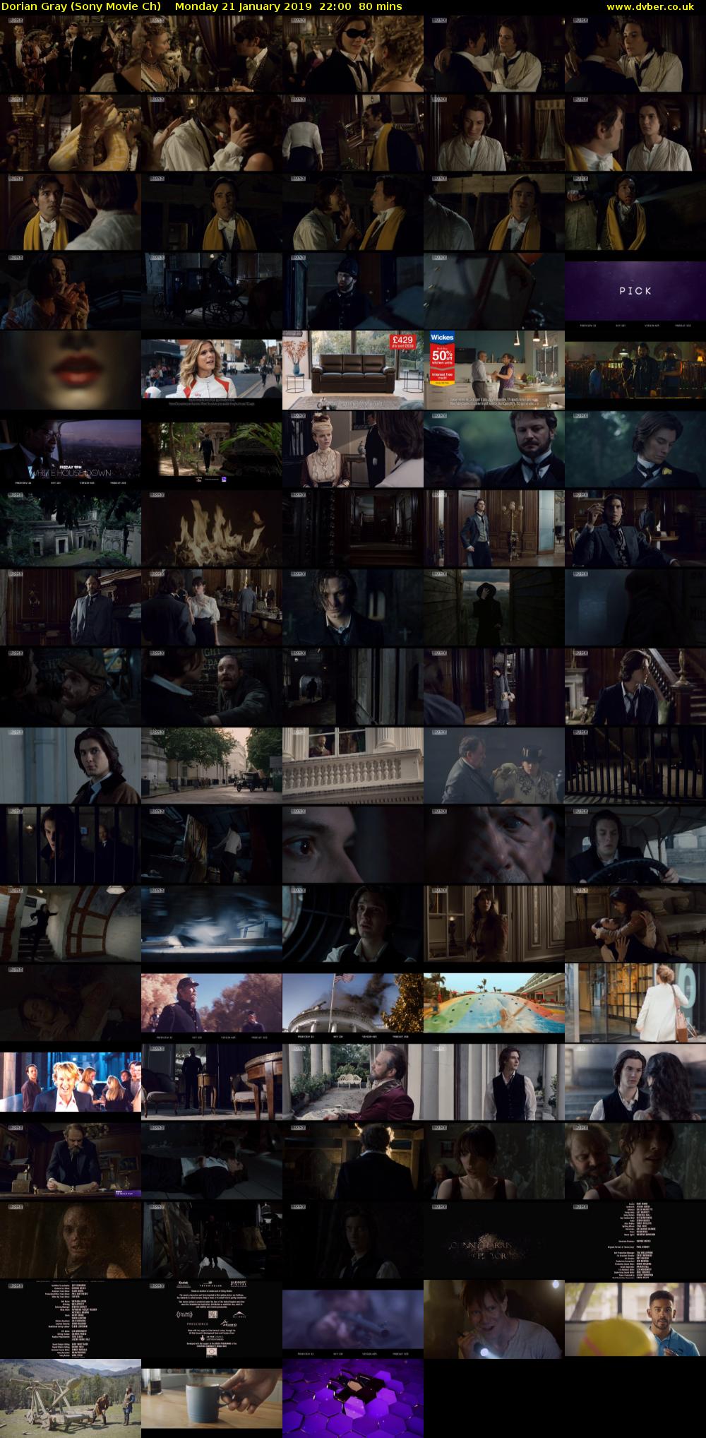 Dorian Gray (Sony Movie Ch) Monday 21 January 2019 22:00 - 23:20