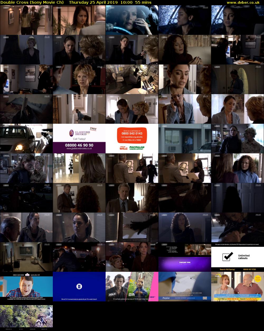 Double Cross (Sony Movie Ch) Thursday 25 April 2019 10:00 - 10:55