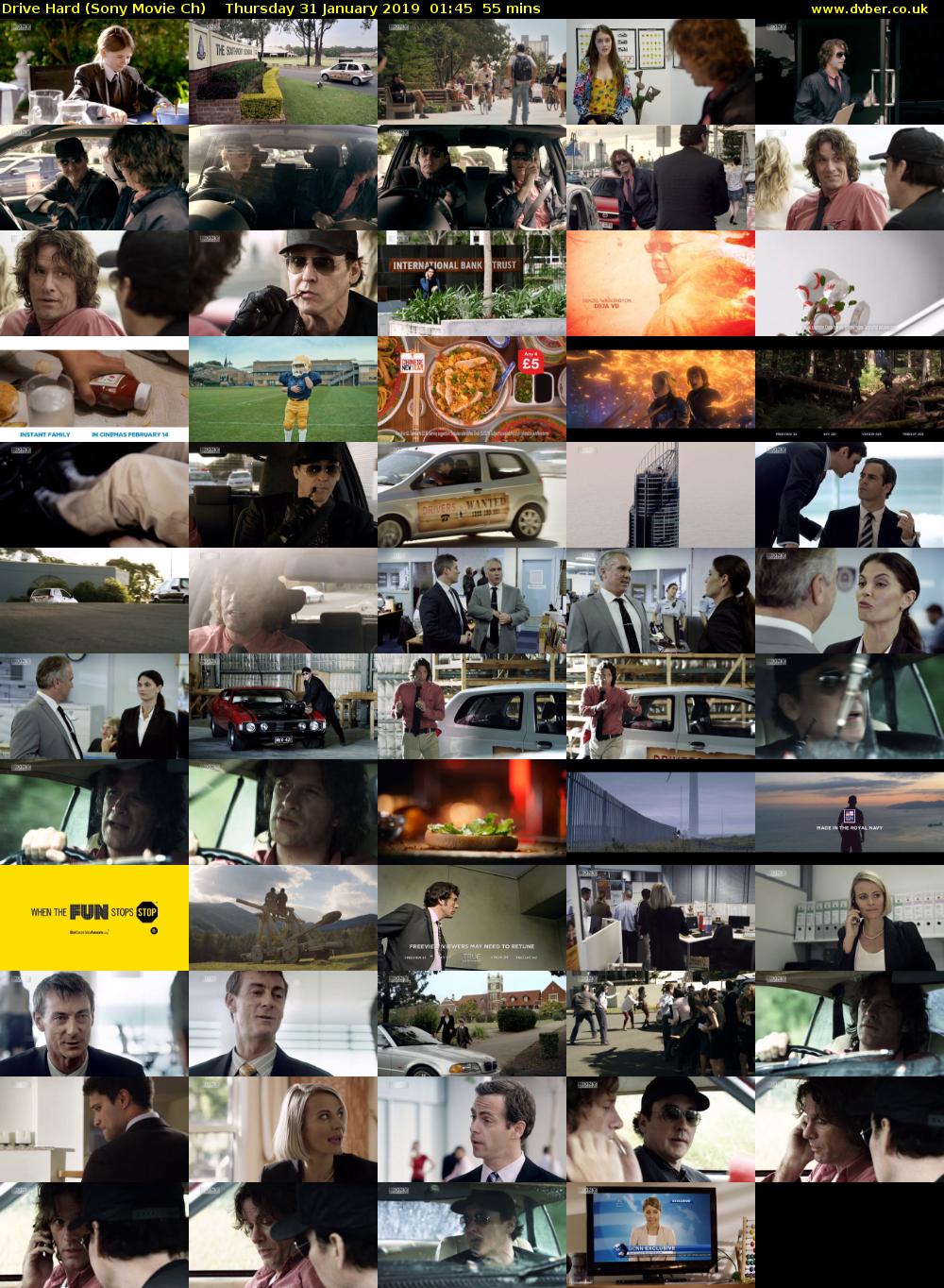 Drive Hard (Sony Movie Ch) Thursday 31 January 2019 01:45 - 02:40