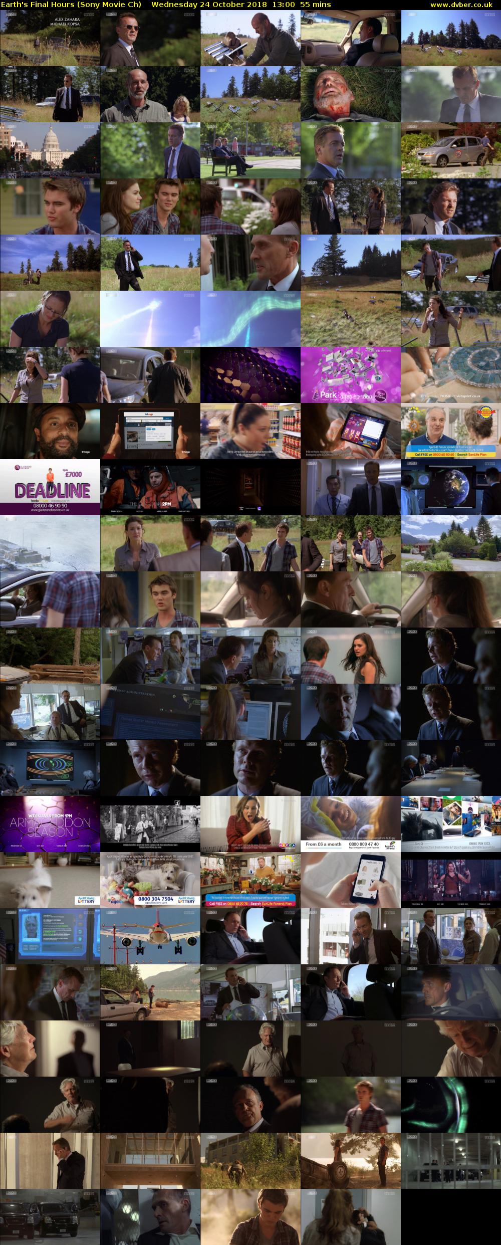 Earth's Final Hours (Sony Movie Ch) Wednesday 24 October 2018 13:00 - 13:55