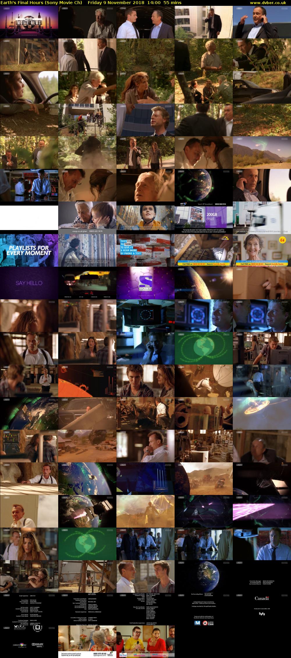 Earth's Final Hours (Sony Movie Ch) Friday 9 November 2018 14:00 - 14:55