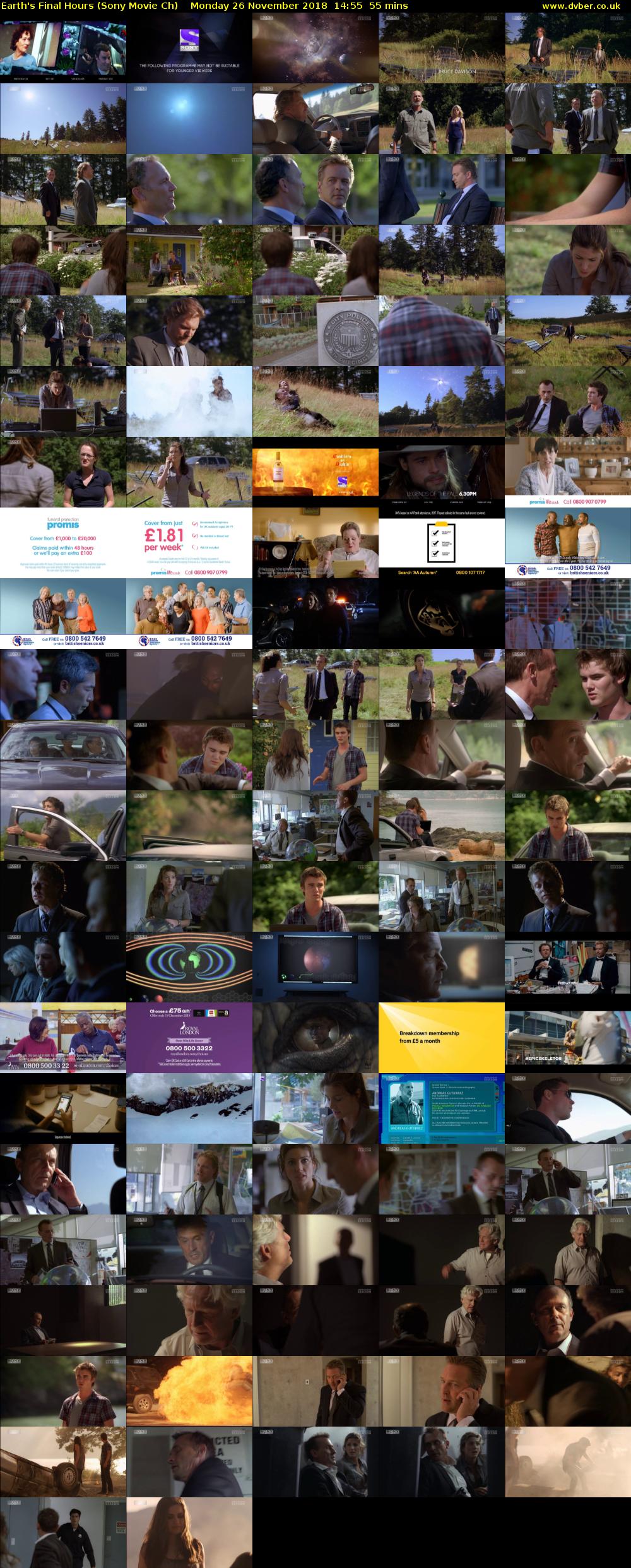 Earth's Final Hours (Sony Movie Ch) Monday 26 November 2018 14:55 - 15:50