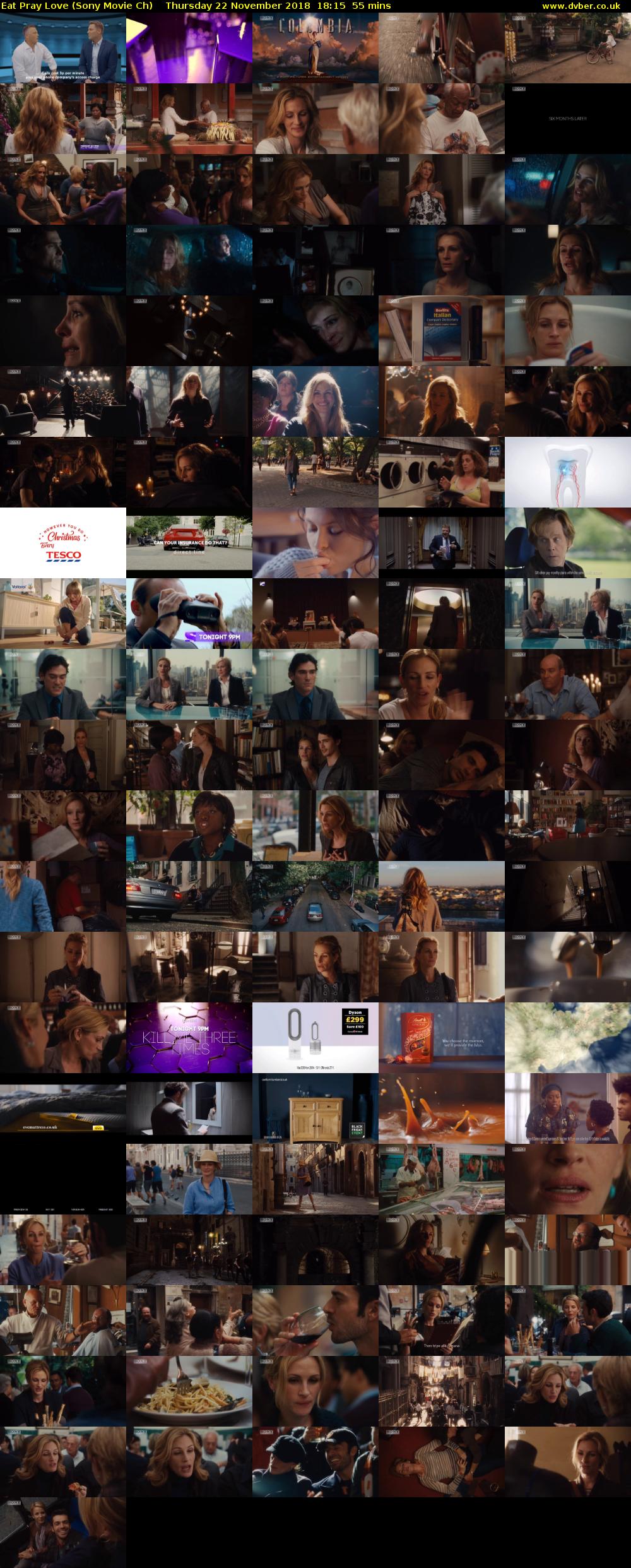 Eat Pray Love (Sony Movie Ch) Thursday 22 November 2018 18:15 - 19:10