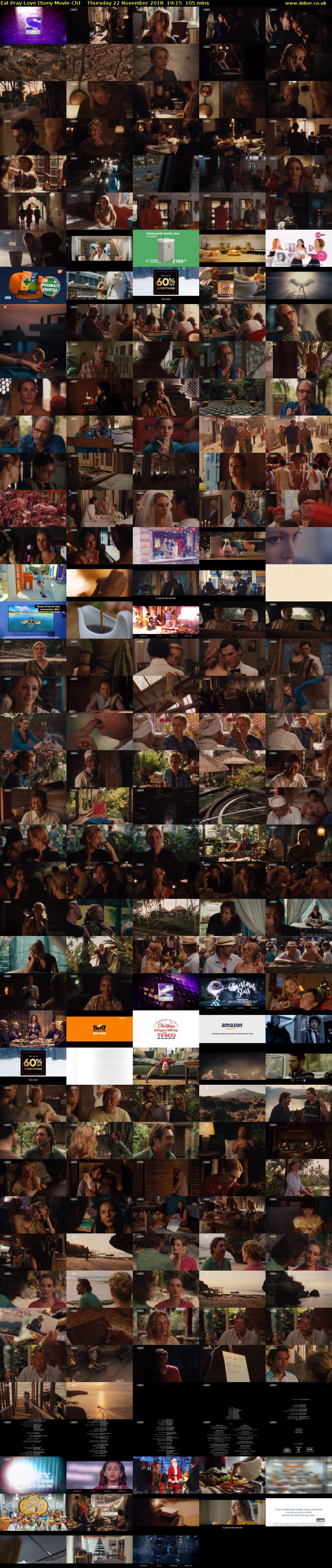 Eat Pray Love (Sony Movie Ch) Thursday 22 November 2018 19:15 - 21:00