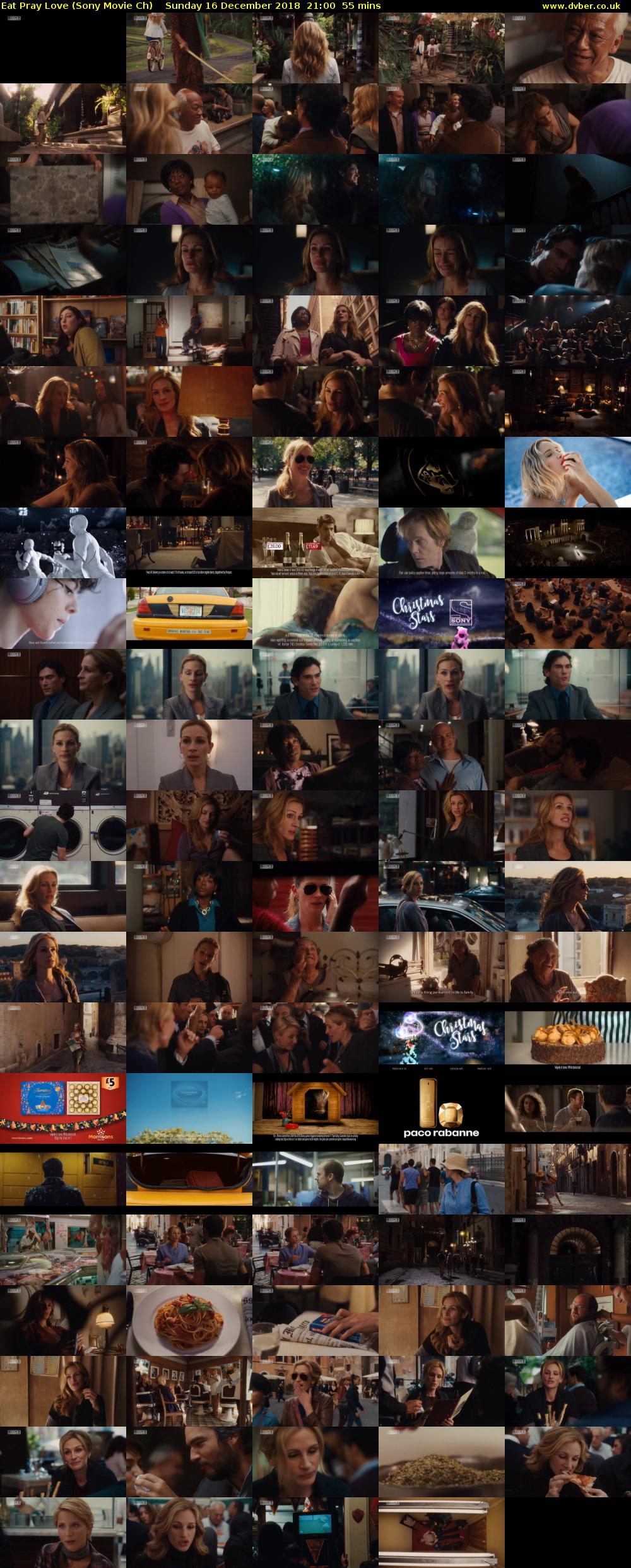 Eat Pray Love (Sony Movie Ch) Sunday 16 December 2018 21:00 - 21:55