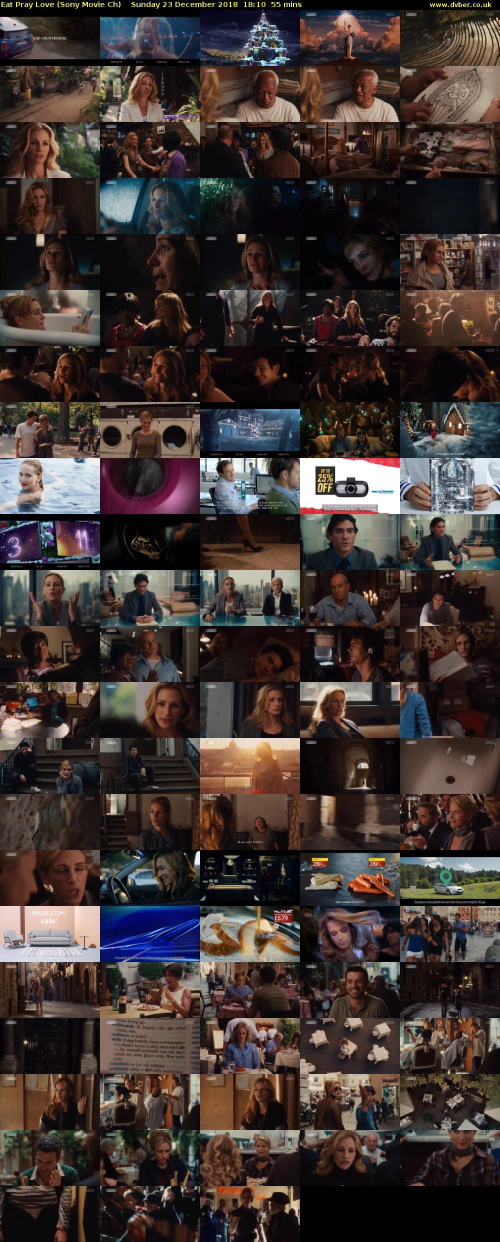 Eat Pray Love (Sony Movie Ch) Sunday 23 December 2018 18:10 - 19:05