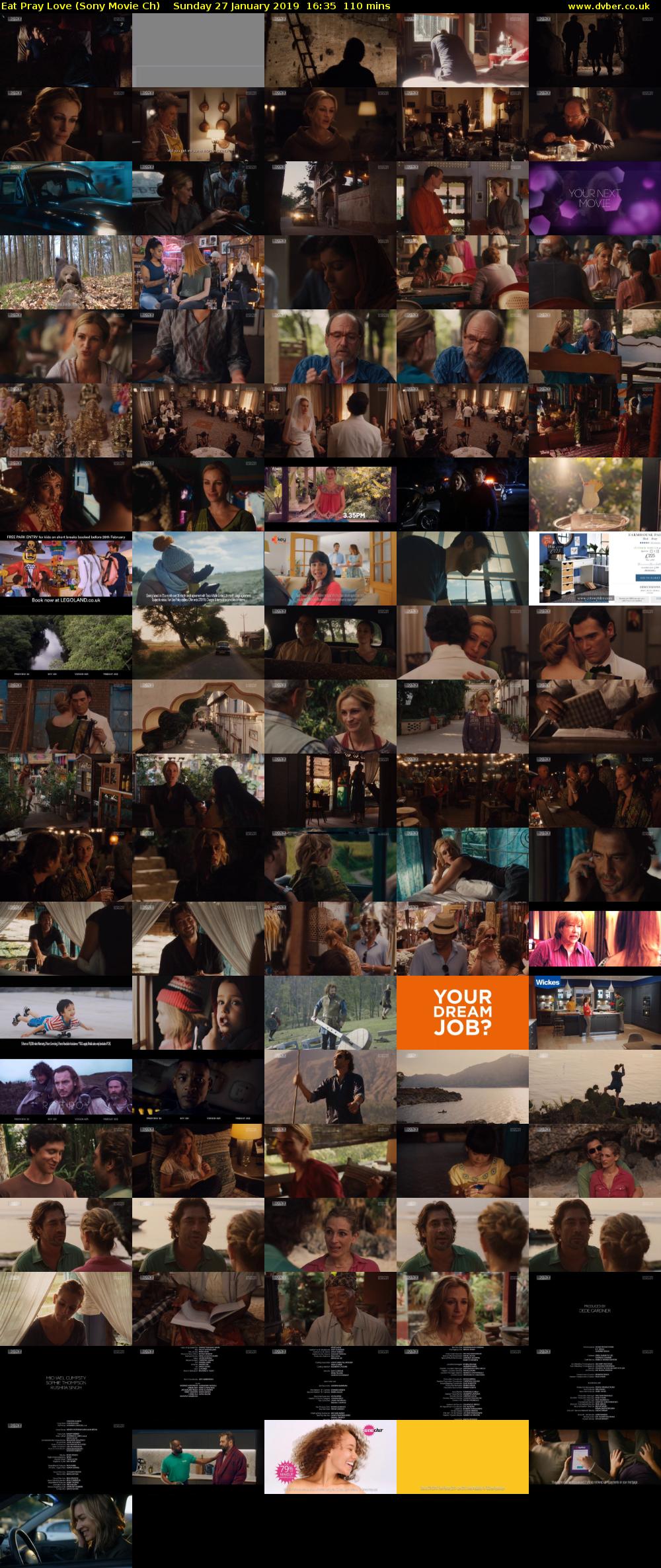 Eat Pray Love (Sony Movie Ch) Sunday 27 January 2019 16:35 - 18:25