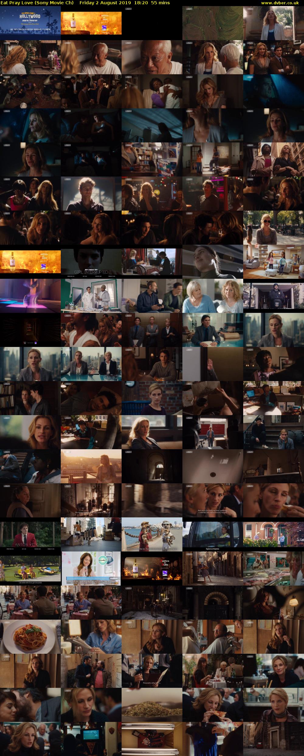 Eat Pray Love (Sony Movie Ch) Friday 2 August 2019 18:20 - 19:15