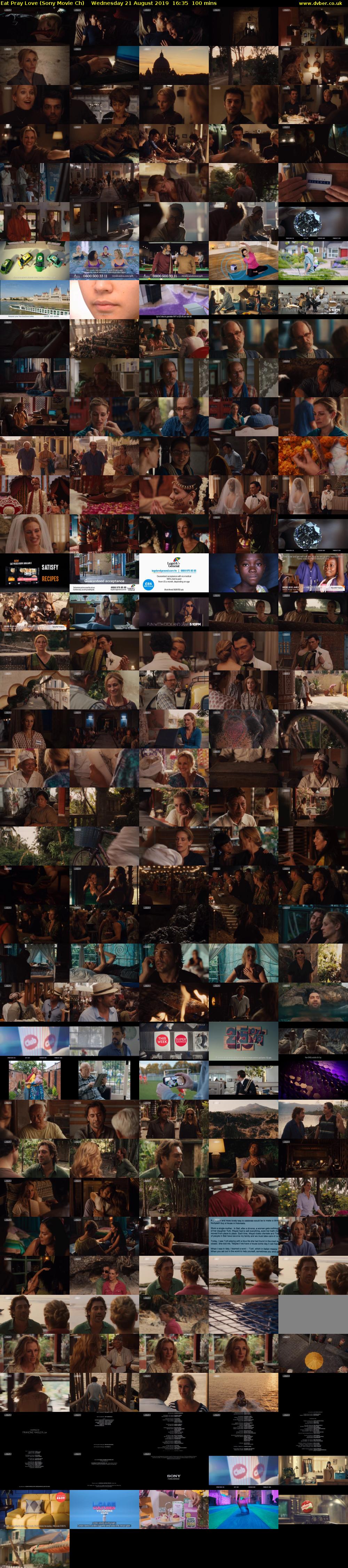 Eat Pray Love (Sony Movie Ch) Wednesday 21 August 2019 16:35 - 18:15