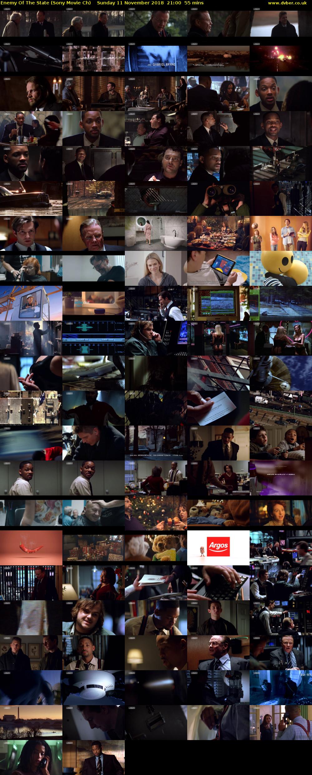 Enemy Of The State (Sony Movie Ch) Sunday 11 November 2018 21:00 - 21:55