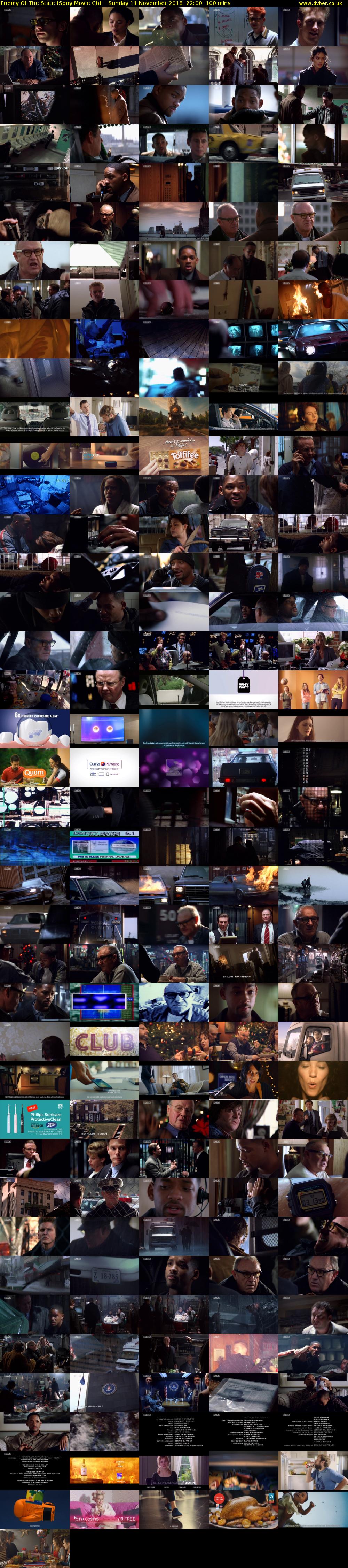 Enemy Of The State (Sony Movie Ch) Sunday 11 November 2018 22:00 - 23:40