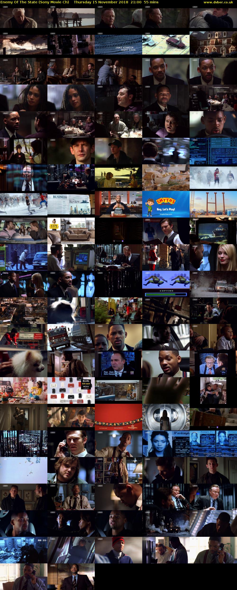 Enemy Of The State (Sony Movie Ch) Thursday 15 November 2018 21:00 - 21:55