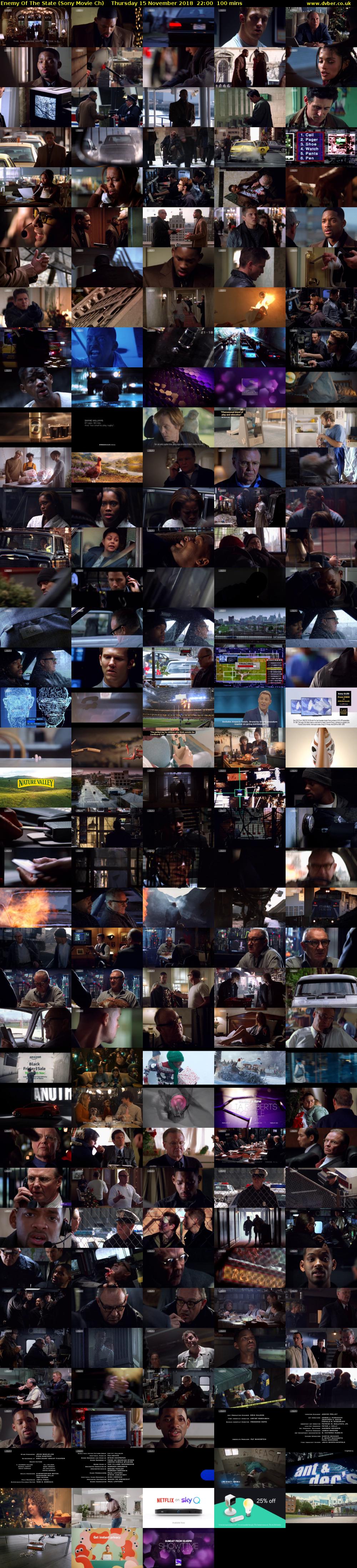 Enemy Of The State (Sony Movie Ch) Thursday 15 November 2018 22:00 - 23:40