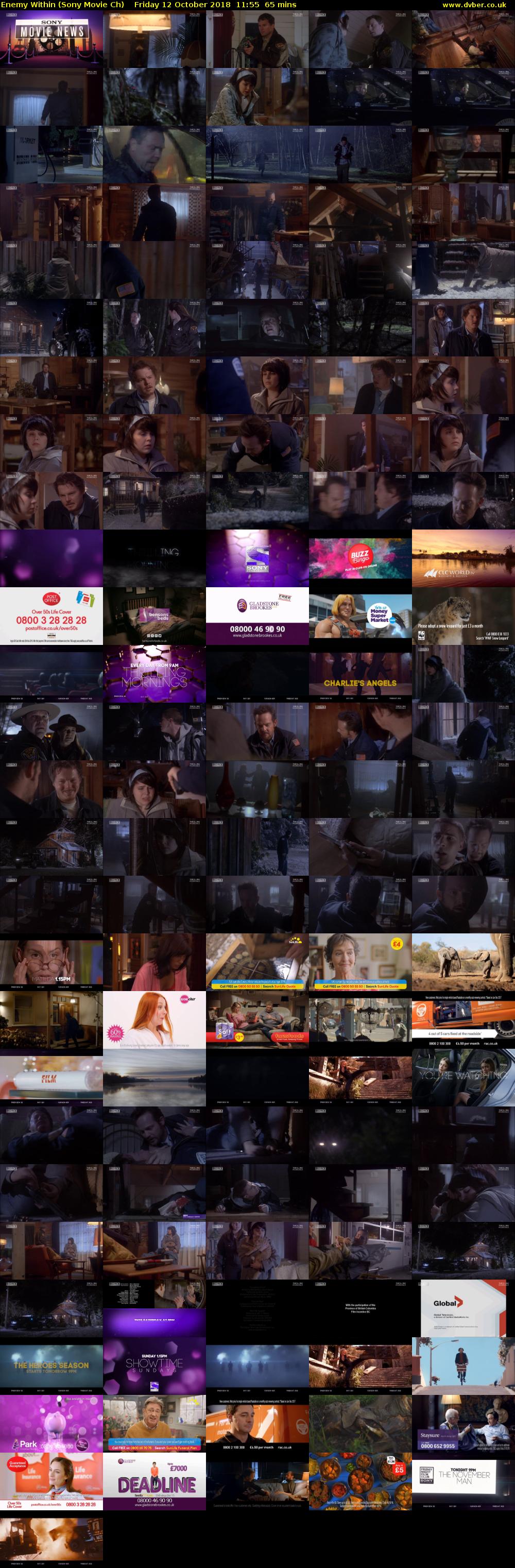 Enemy Within (Sony Movie Ch) Friday 12 October 2018 11:55 - 13:00