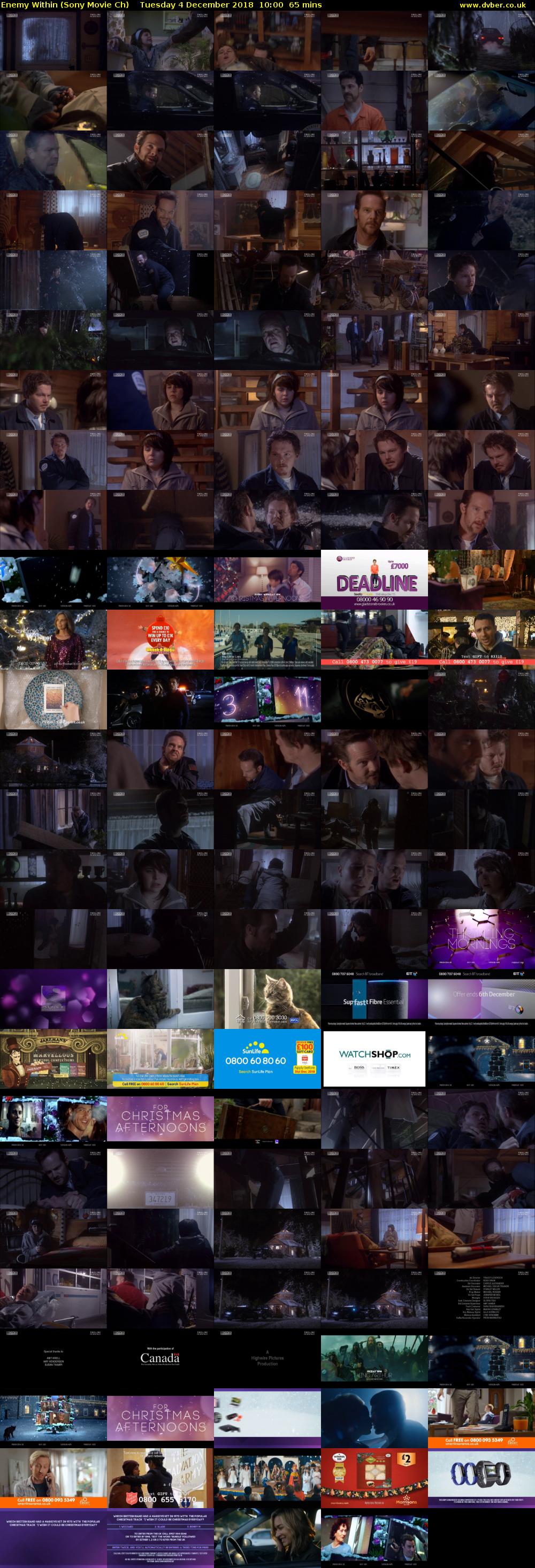 Enemy Within (Sony Movie Ch) Tuesday 4 December 2018 10:00 - 11:05