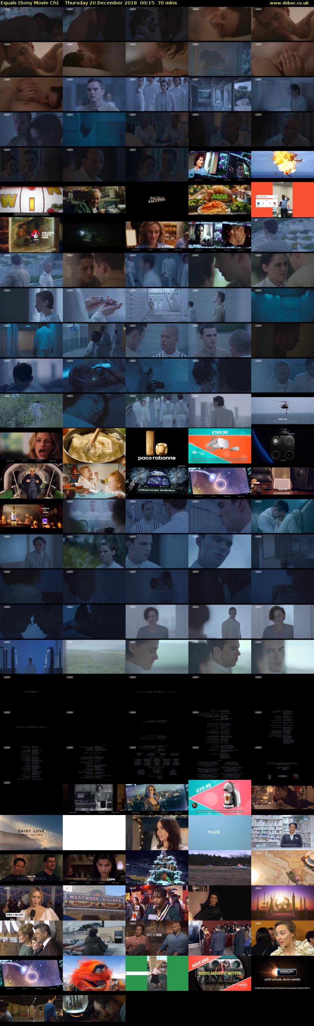 Equals (Sony Movie Ch) Thursday 20 December 2018 00:15 - 01:25
