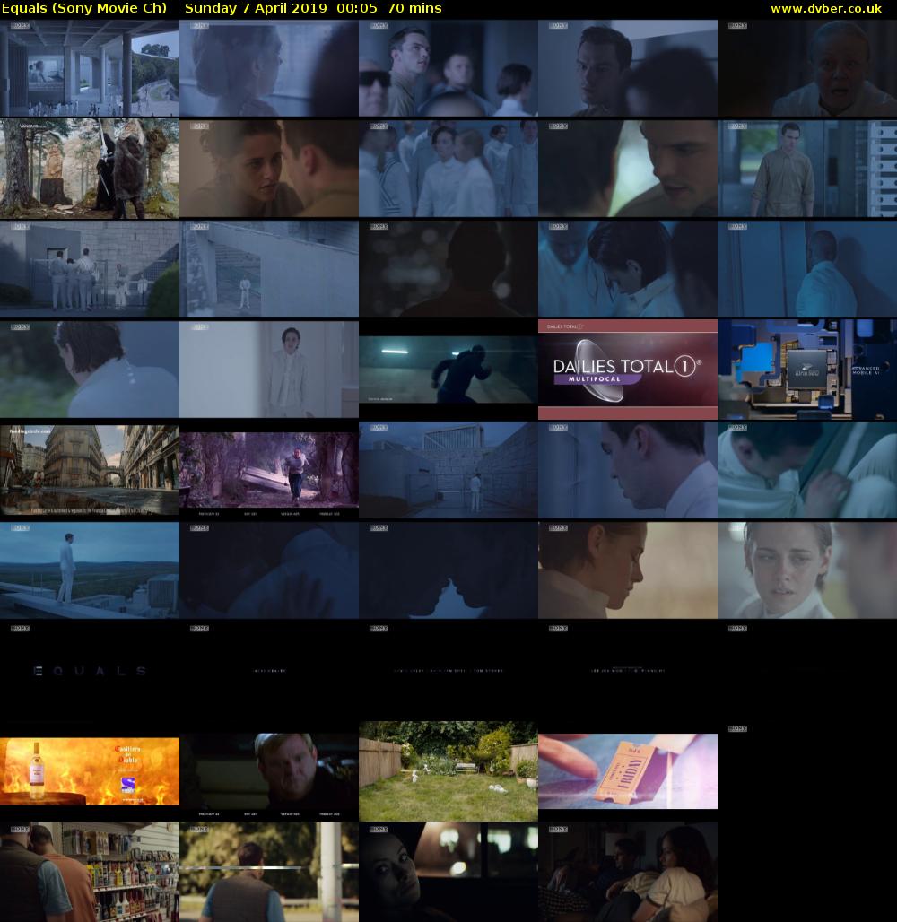 Equals (Sony Movie Ch) Sunday 7 April 2019 00:05 - 01:15