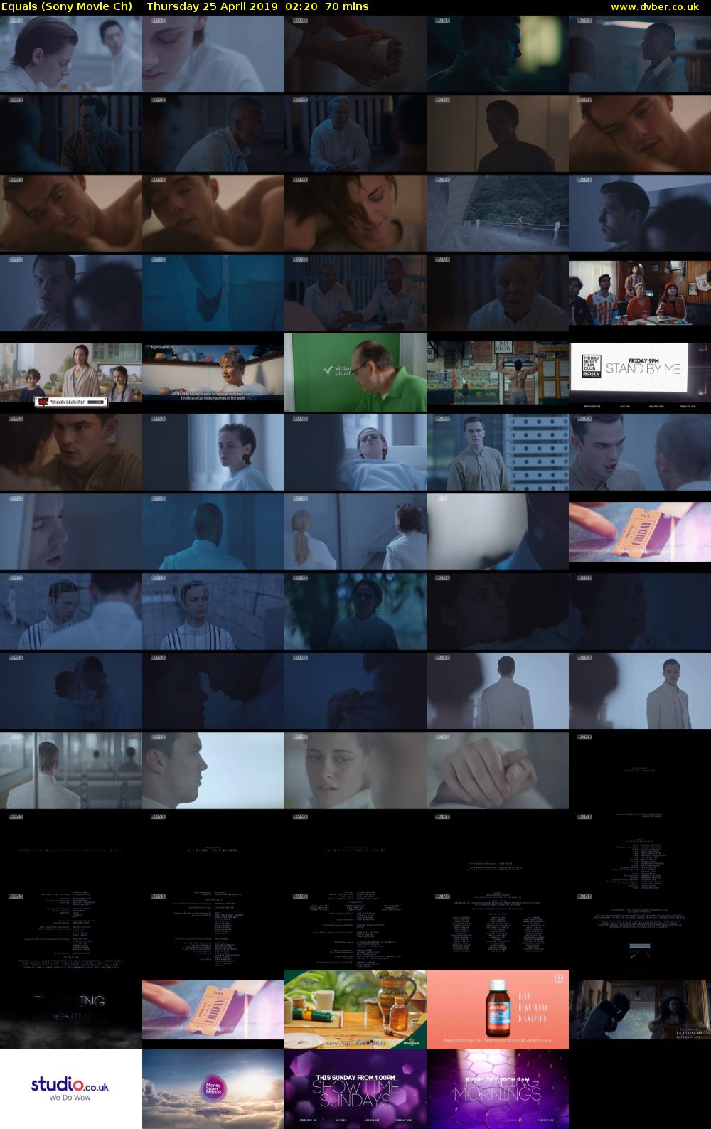 Equals (Sony Movie Ch) Thursday 25 April 2019 02:20 - 03:30
