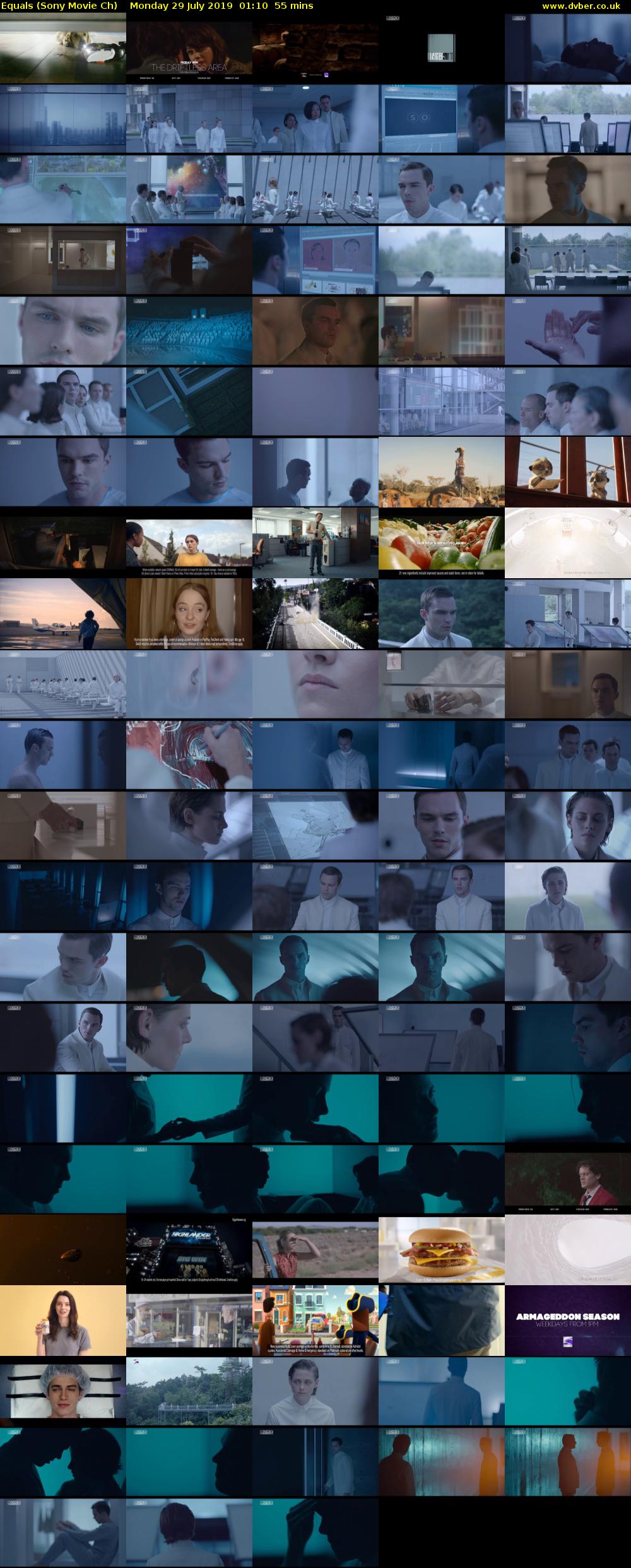 Equals (Sony Movie Ch) Monday 29 July 2019 01:10 - 02:05