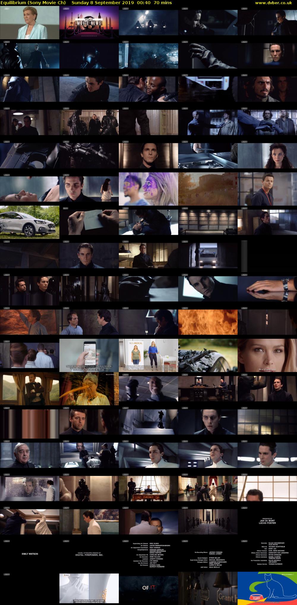 Equilibrium (Sony Movie Ch) Sunday 8 September 2019 00:40 - 01:50