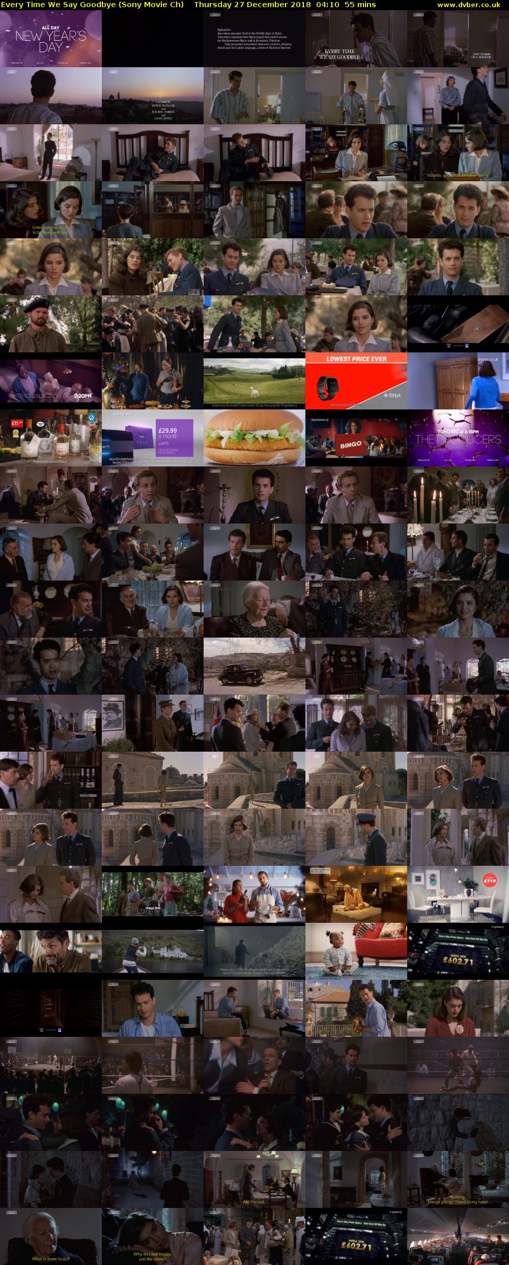 Every Time We Say Goodbye (Sony Movie Ch) Thursday 27 December 2018 04:10 - 05:05