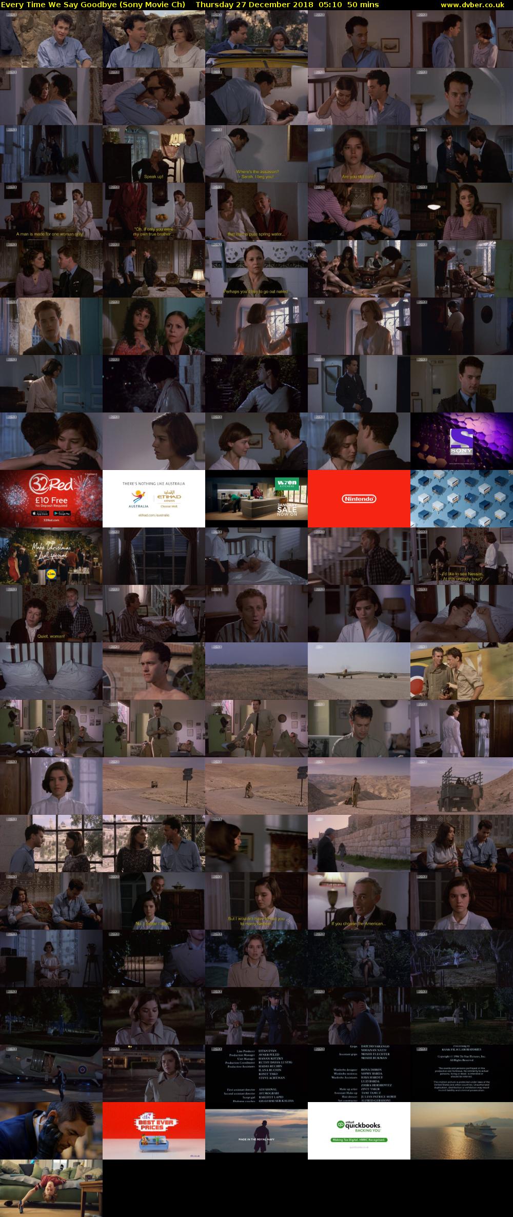 Every Time We Say Goodbye (Sony Movie Ch) Thursday 27 December 2018 05:10 - 06:00