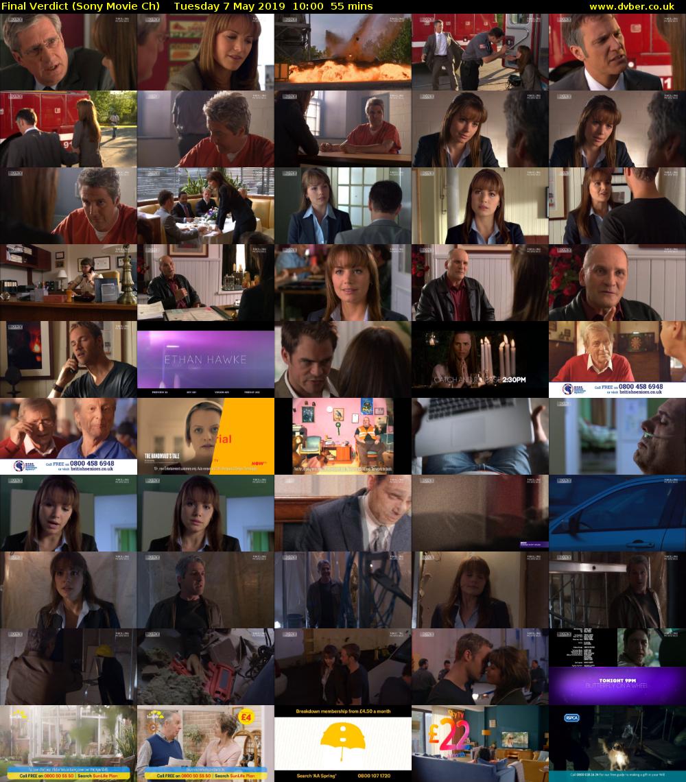 Final Verdict (Sony Movie Ch) Tuesday 7 May 2019 10:00 - 10:55