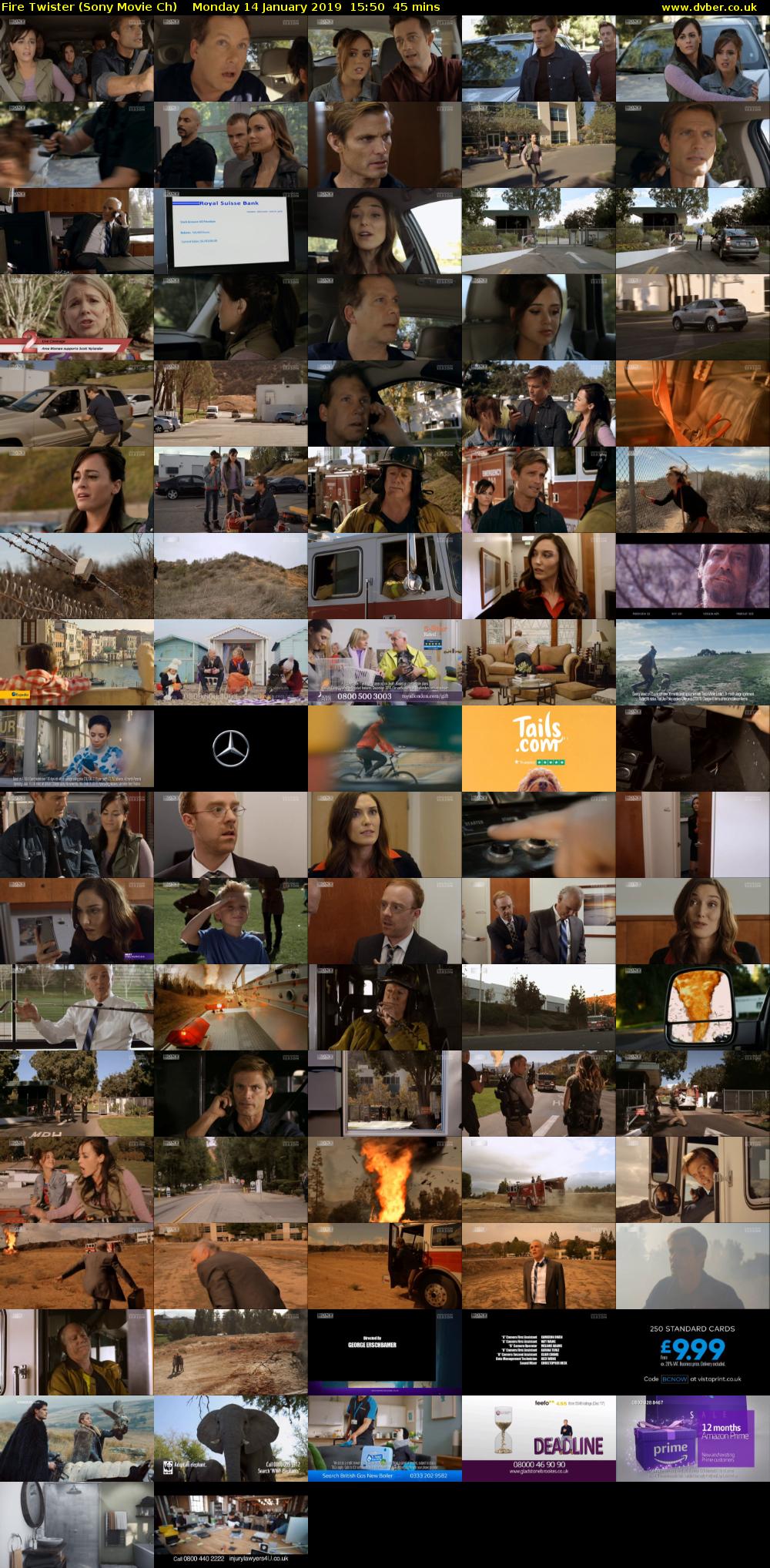 Fire Twister (Sony Movie Ch) Monday 14 January 2019 15:50 - 16:35