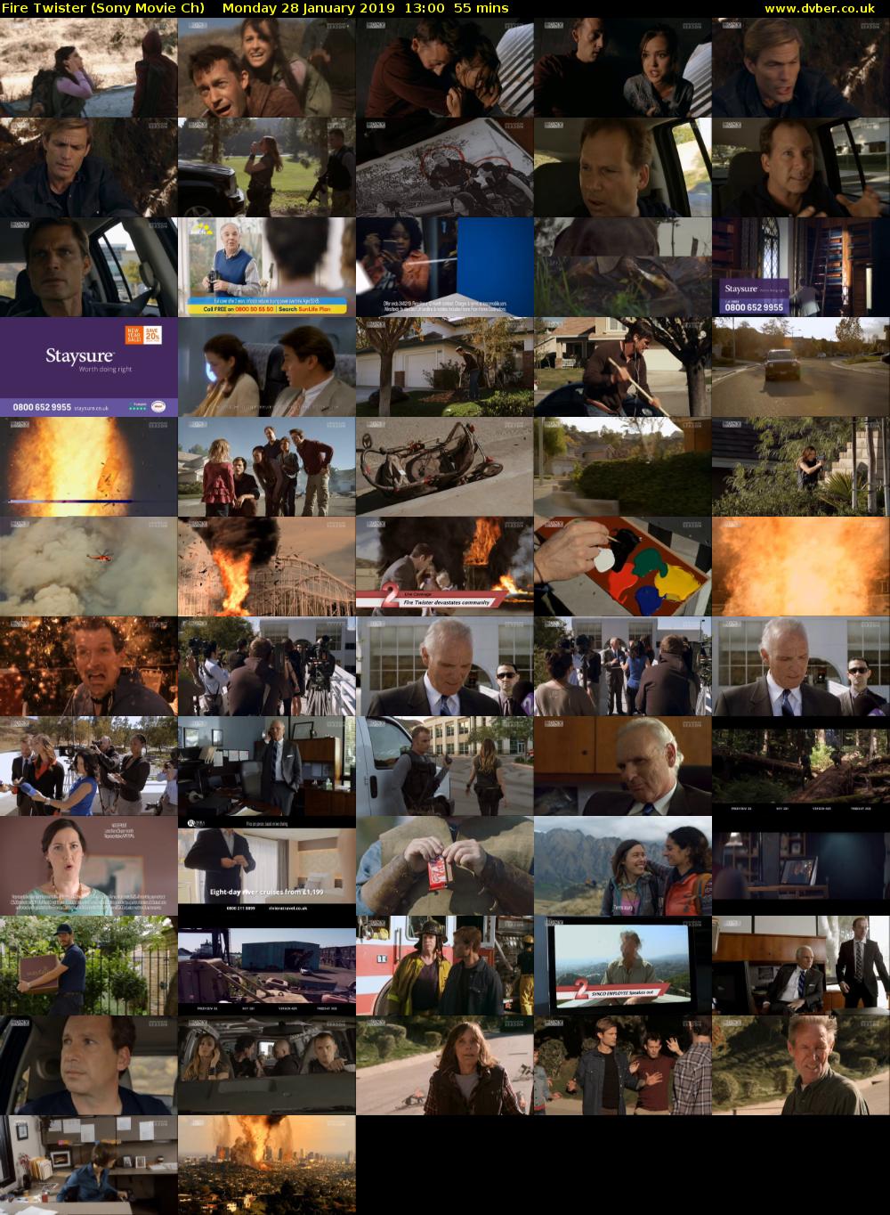 Fire Twister (Sony Movie Ch) Monday 28 January 2019 13:00 - 13:55