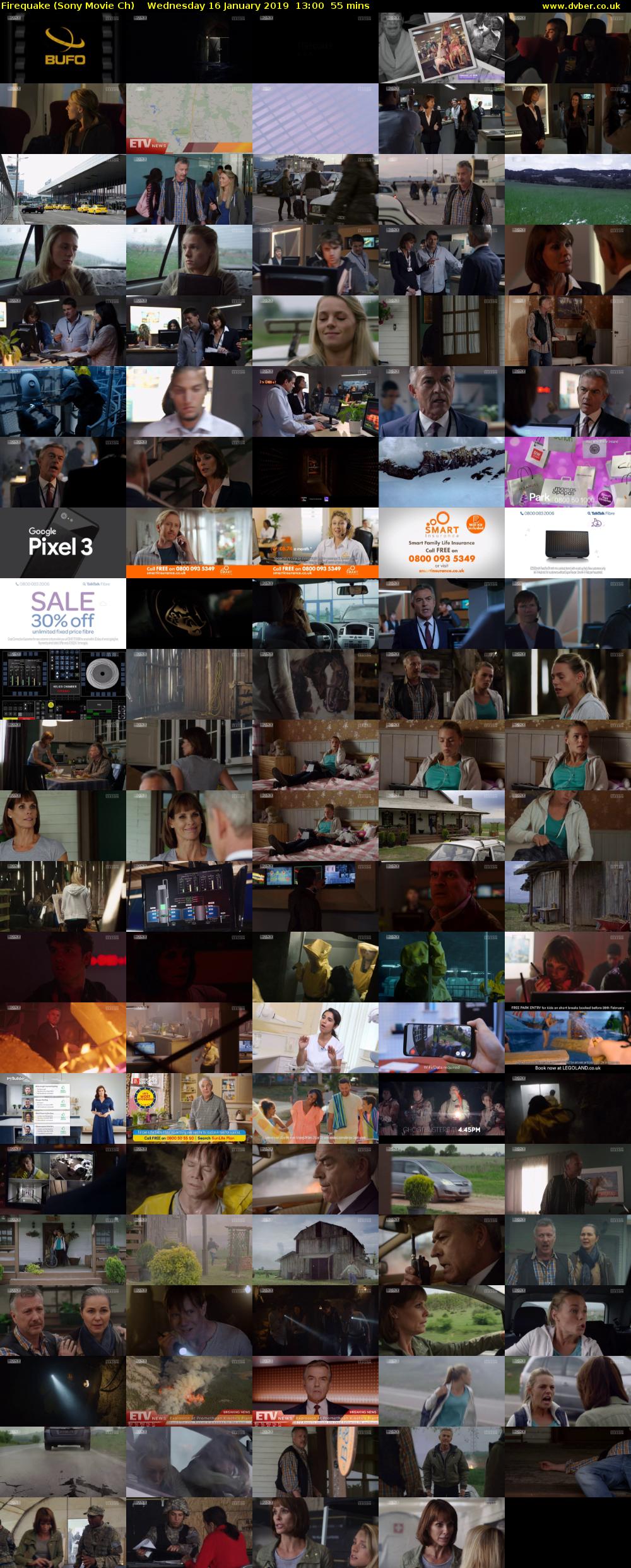 Firequake (Sony Movie Ch) Wednesday 16 January 2019 13:00 - 13:55